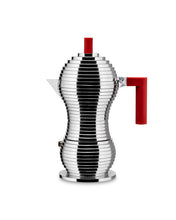 Load image into Gallery viewer, Officina Alessi Espresso Coffee Maker Pulcina - Red Handle
